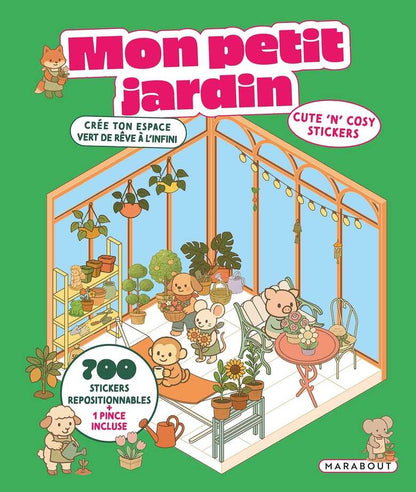 Cozy Stickers – Mon Petit Jardin | 700 stickers repositionnables & 7 scènes à créer Editions Marabout