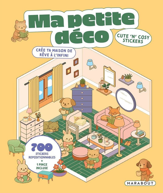 Cozy Stickers – Ma Petite Déco | 700 stickers & 6 scènes déco à composer Editions Marabout