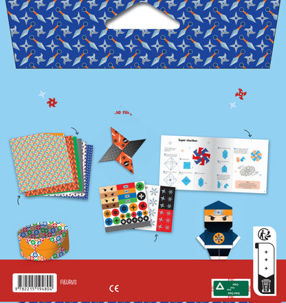 Ninja shurikens sabre et accessoire en origami  de l'univers manga