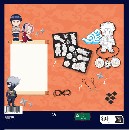 Naruto Plastique Fou – Kit Créatif Aimants, Bracelets & Porte-clés Edition Fleurus