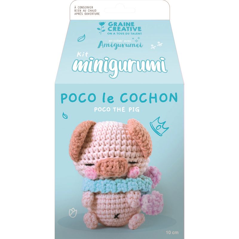 Diy - kit mini amigurumi cochon Graine Créative