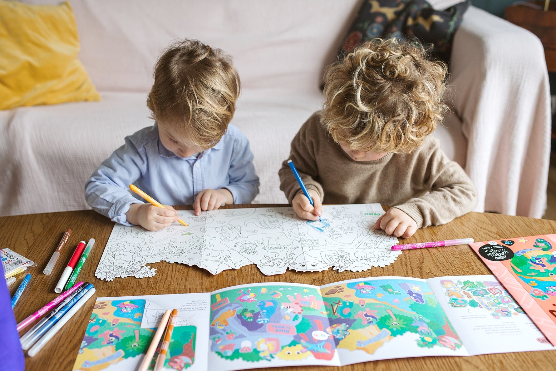 DINOLAND – Kit créatif de coloriage dinosaures – Activité manuelle dès 3 ans les Ateliers OMY & Gallimard Jeunesse
