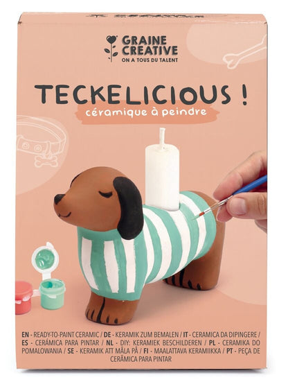 Kit Céramique Teckel à Décorer – Activité DIY Créative Graine Créative GRAINE CREATIVE
