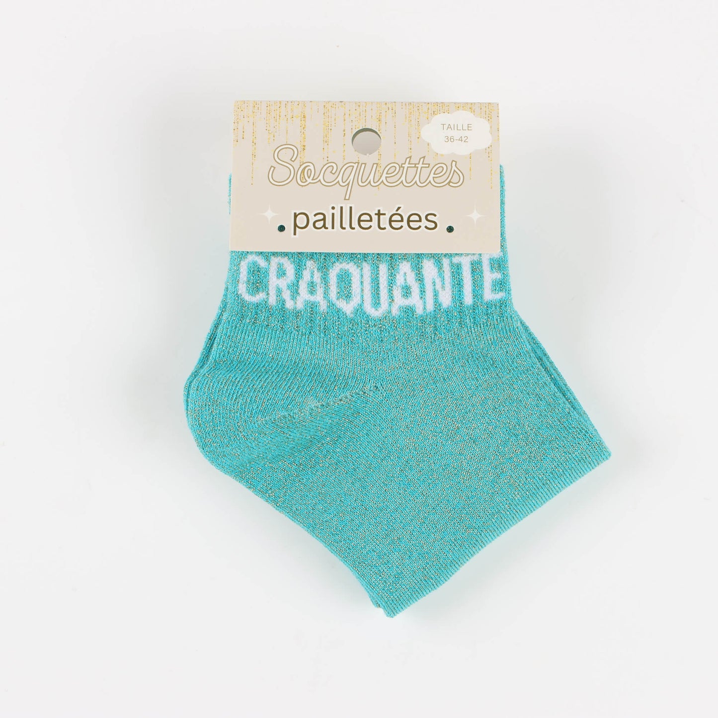 Socquettes CRAQUANTE à Paillettes – Message Tendre & Féminin (36-42) JOY!