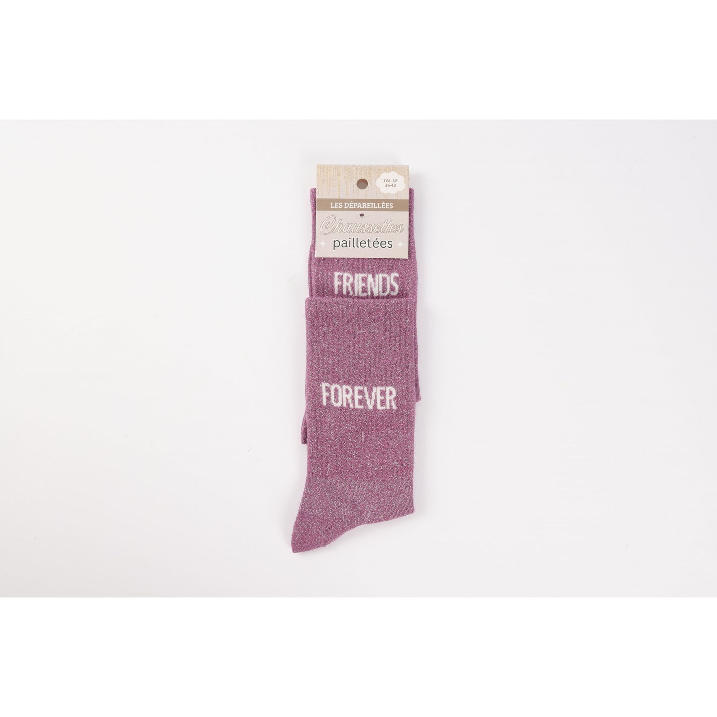 Chaussettes Dépareillées FRIENDS / FOREVER à Paillettes (36-42) JOY!