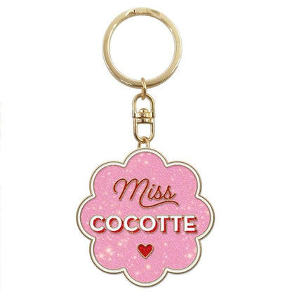 Porte-Clés Paillettes Miss Cocotte – Cadeau Femme Fun & Brillant JOY!