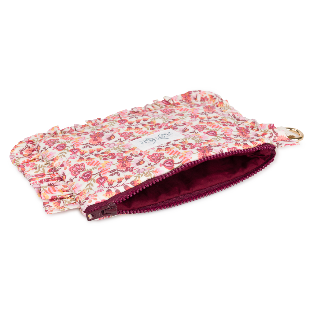 Kit pochette froufrou Dolorès – Kit couture DIY Liberty Fabri Com'1 Idée