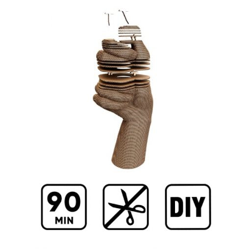 Puzzle 3D Vase Main – Sculpture en Carton Recyclé CARTONIC Cartonic