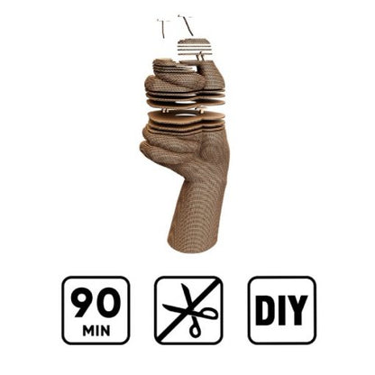 Puzzle 3D Vase Main – Sculpture en Carton Recyclé CARTONIC Cartonic