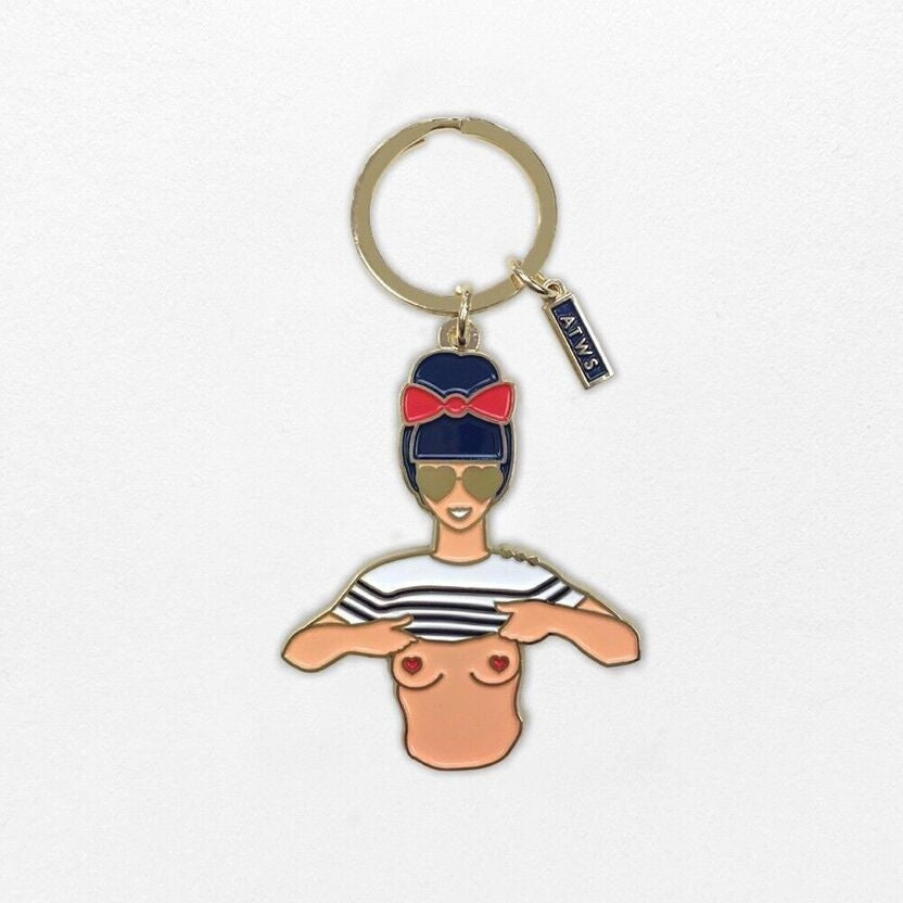 Porte-clés Sexy Girl en émail doré – accessoire cadeau original All the ways to say