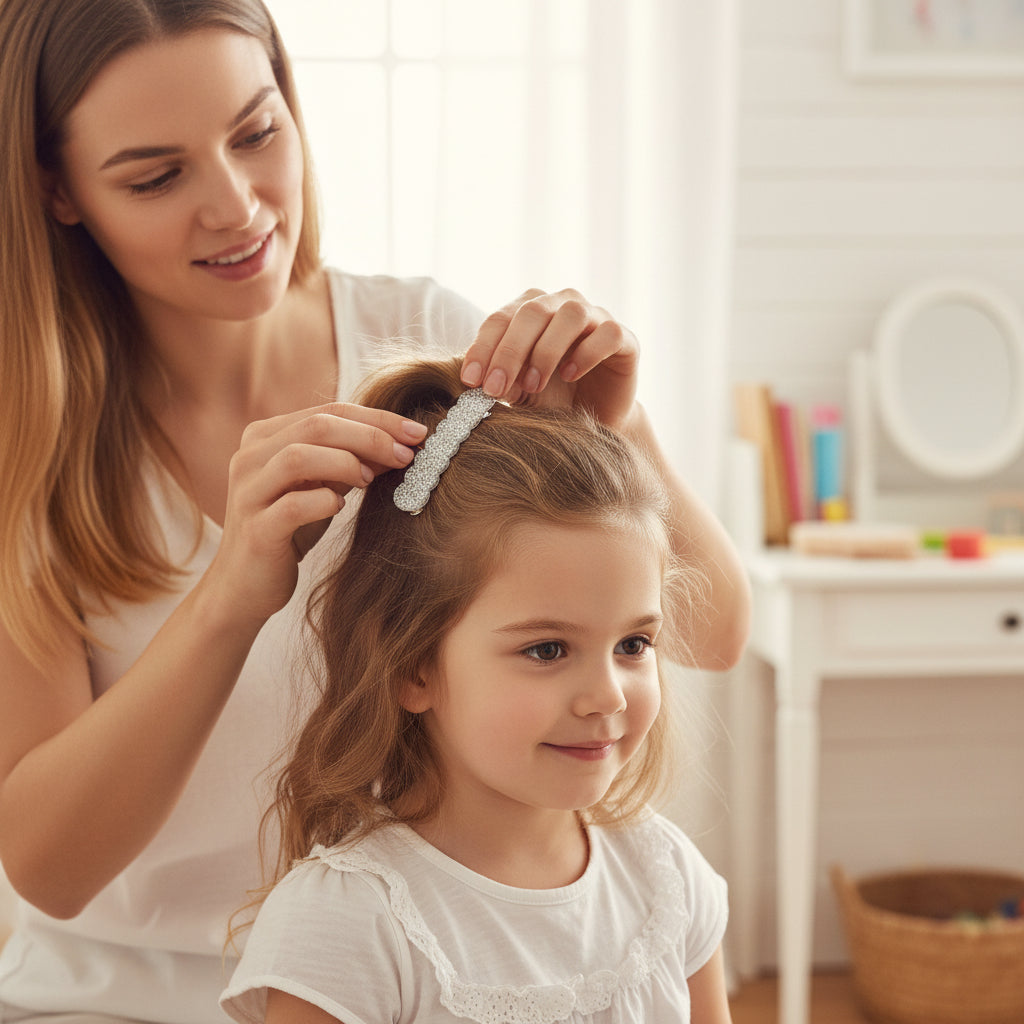 Barrette Curvy Moonlight argentée pailletée – La Petite Épicerie LA PETITE EPICERIE