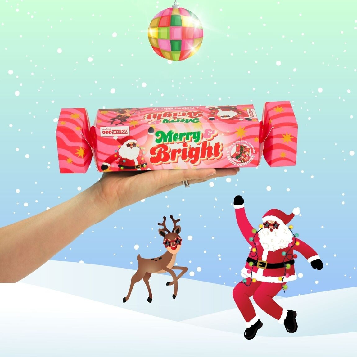 MERRY & BRIGHT – Coffret 4 Chaussettes Dépareillées | United Oddsocks | Taille 37-42 United Oddsocks