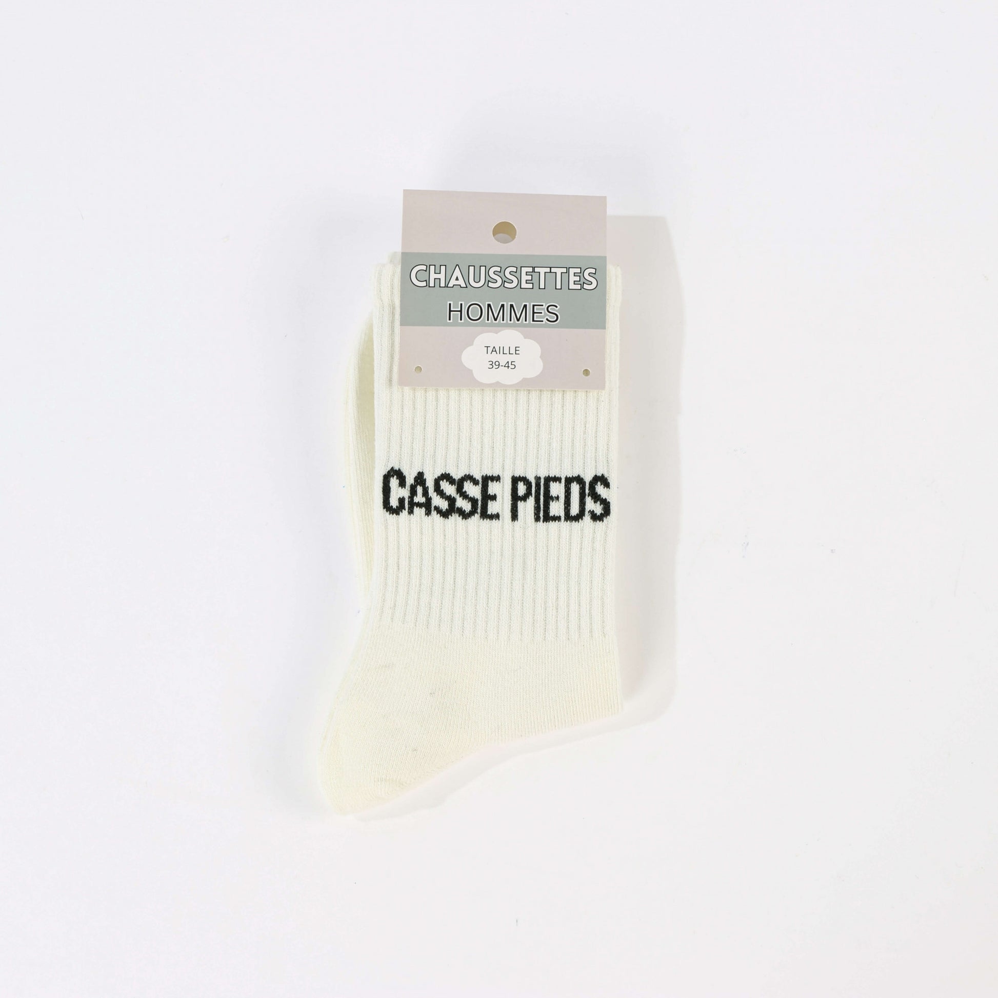 Chaussettes à message CASSE PIEDS – Humour adulte (39/45) JOY!