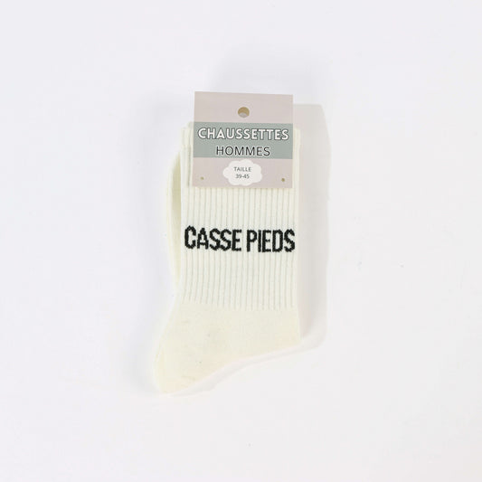 Chaussettes à message CASSE PIEDS – Humour adulte (39/45) JOY!