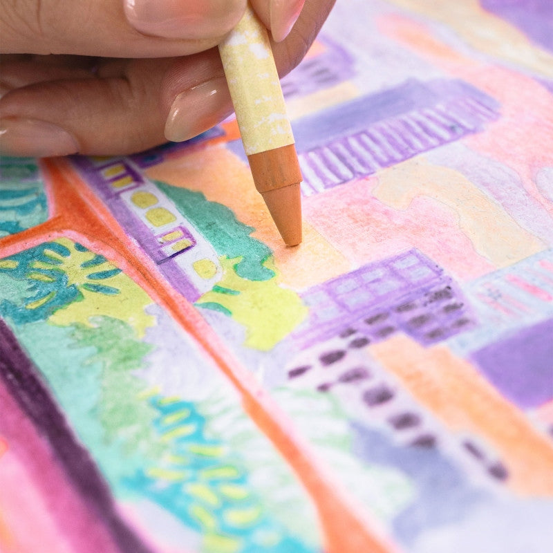 Détail pastel gras crémeux et lumineux Petit Pastel