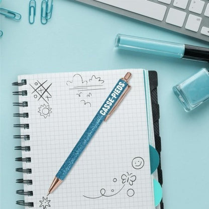 Stylo à paillettes Casse-Pieds – Stylo fantaisie humour | Joy Cadeaux JOY!