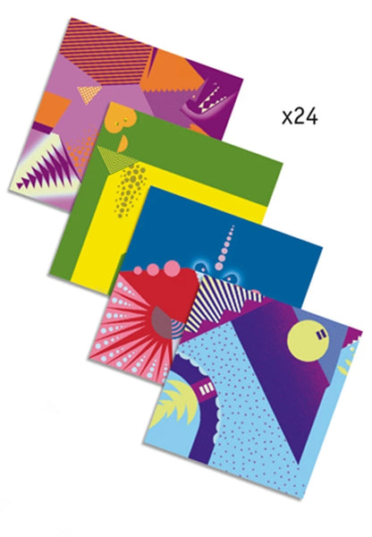Dinosaures réalisés avec le kit Origami Djeco