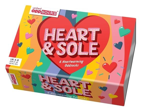 Coffret Chaussettes HEART & SOLE – 6 Chaussettes Impaires | United Oddsocks (37–42) United Oddsocks