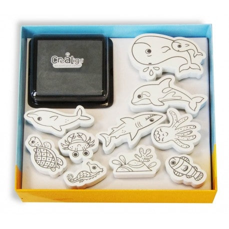Encreur grand format inclus pour tampons CREALIGN thème océan