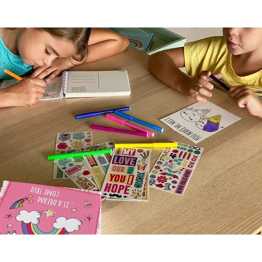 Kit Créatif Cartes Postales Enfant BOX CANDIY® Totally Friends – Coffret DIY Messages & Dessins Dès 6 Ans BoxCanDIY