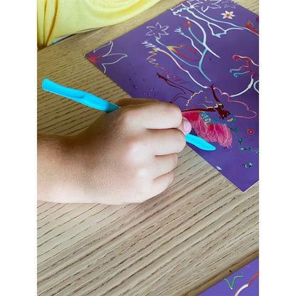 Coffret Scratch Art Forêt Magique BOX CANDIY® – Kit Créatif à Gratter Enfants dès 6 ans (Licornes & Fées) JOY!