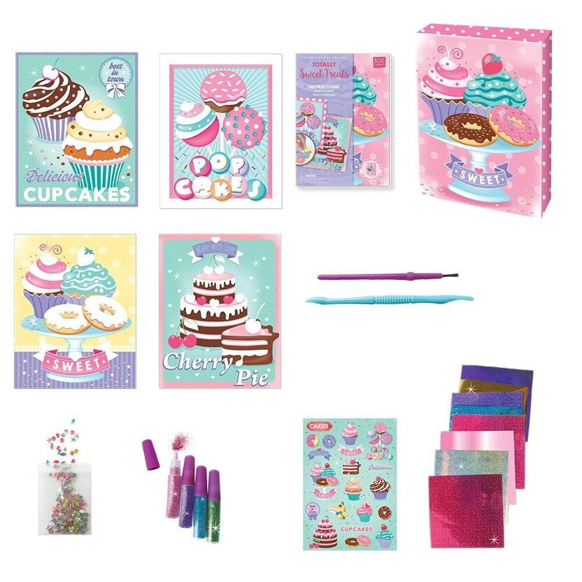 Coffret Paillettes & Feuilles Sweet Treats BOX CANDIY® – Kit Créatif Gourmand Enfant dès 6 ans BoxCanDIY