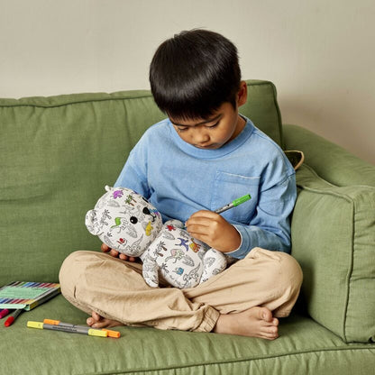 Peluche à colorier Dinosaure Artie Bear – Ours créatif lavable avec feutres eatsleepdoodle EU