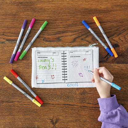 Trousse à colorier Dinosaure lavable – Trousse créative avec feutres inclus eatsleepdoodle EU