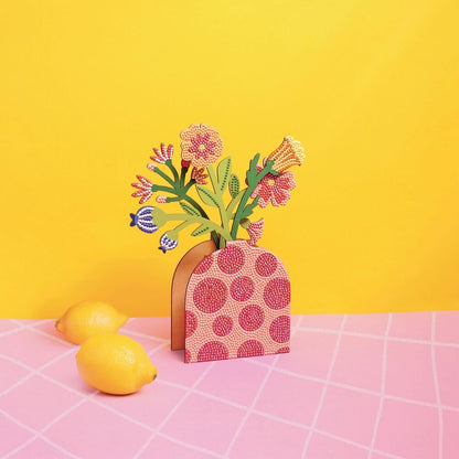 Fleurs décoratives rouges à personnaliser avec des strass