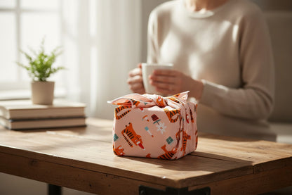 Furoshiki Tigres – Tissu Dashwood Studio – Emballage cadeau zéro déchet (4 tailles) Machatatelier