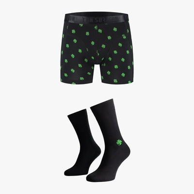 Get Lucky – Coffret homme boxer & chaussettes assortis – Coton bio GOTS Ton sur Ton