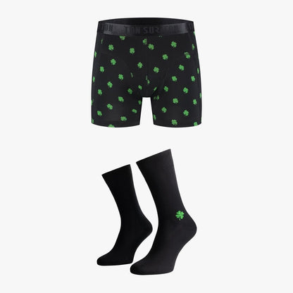Get Lucky – Coffret homme boxer & chaussettes assortis – Coton bio GOTS Ton sur Ton