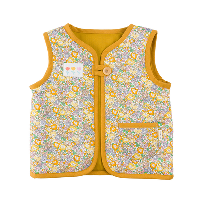 Kit couture gilet berger fille Apolline – Gilet sans manches Liberty enfan Com'1 Idée