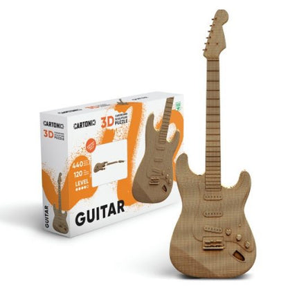 Puzzle 3D en carton CARTONIC® – Modèle Guitare Cartonic