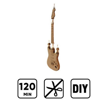 Puzzle 3D en carton CARTONIC® – Modèle Guitare Cartonic