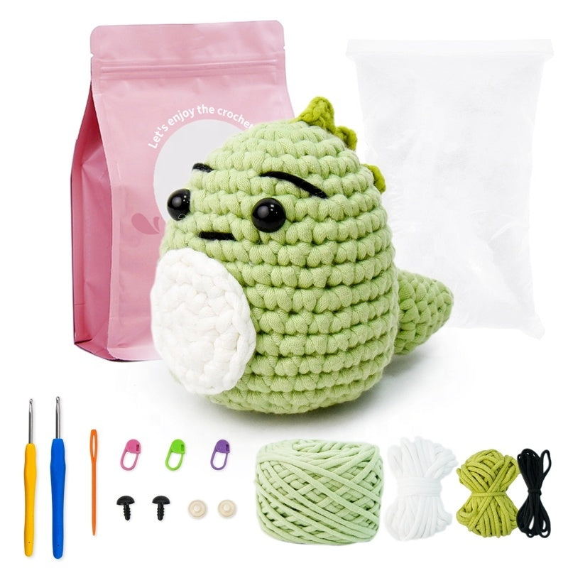 Kit Amigurumi Dinosaure Kawaï – Crochet DIY JOY!