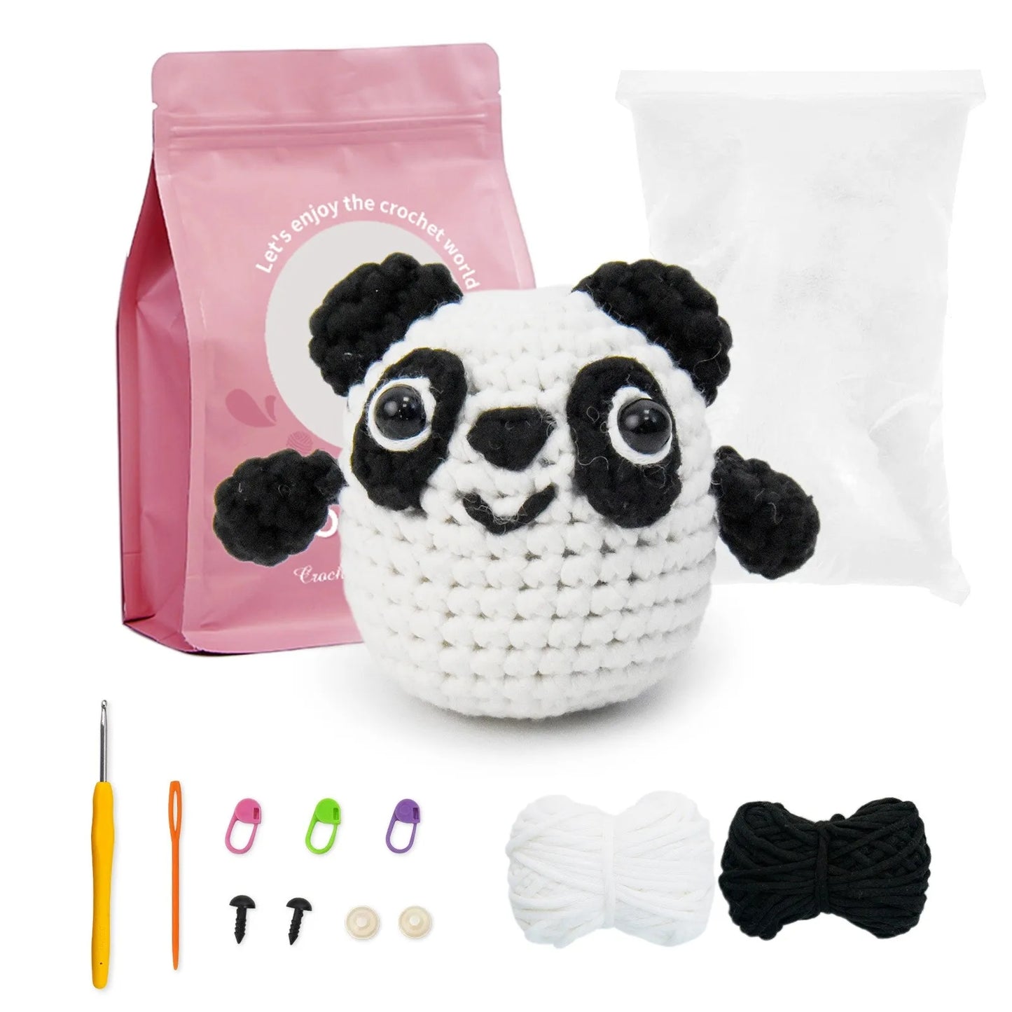Kit Amigurumi Panda – Crochet Facile Débutants JOY!