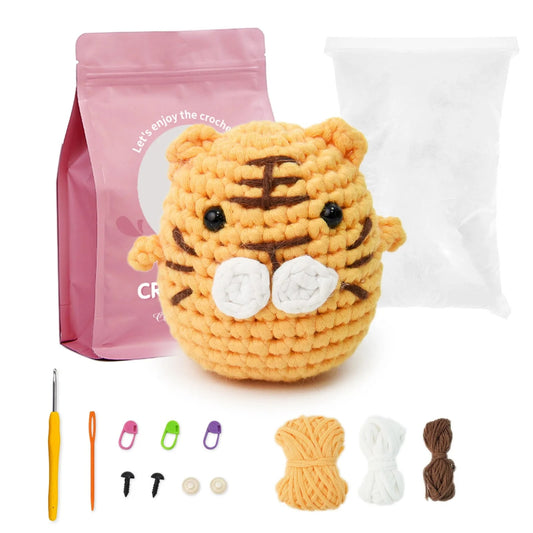 Kit Amigurumi Tigre – Crochet Facile pour Débutants JOY!