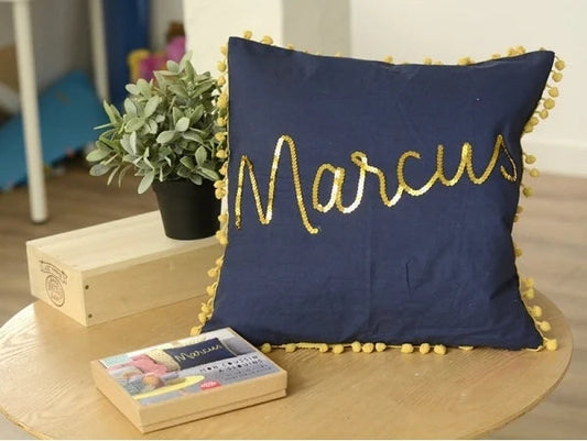 Kit DIY Mon Coussin à Sequins – Customisez une Housse de Coussin 40 x 40 cm LA PETITE EPICERIE