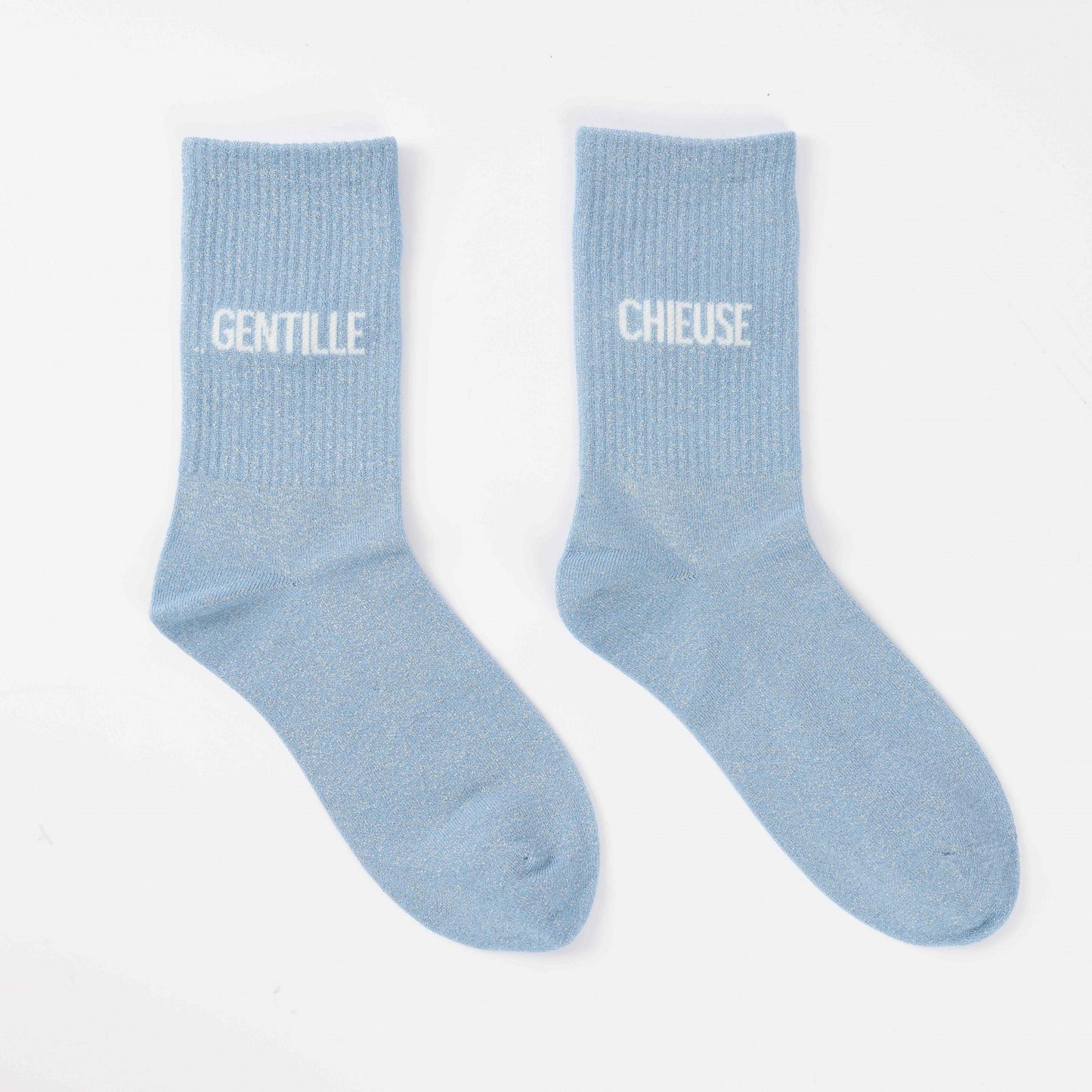 Chaussettes Dépareillées GENTILLE / CHIEUSE à Paillettes (36-42) JOY!
