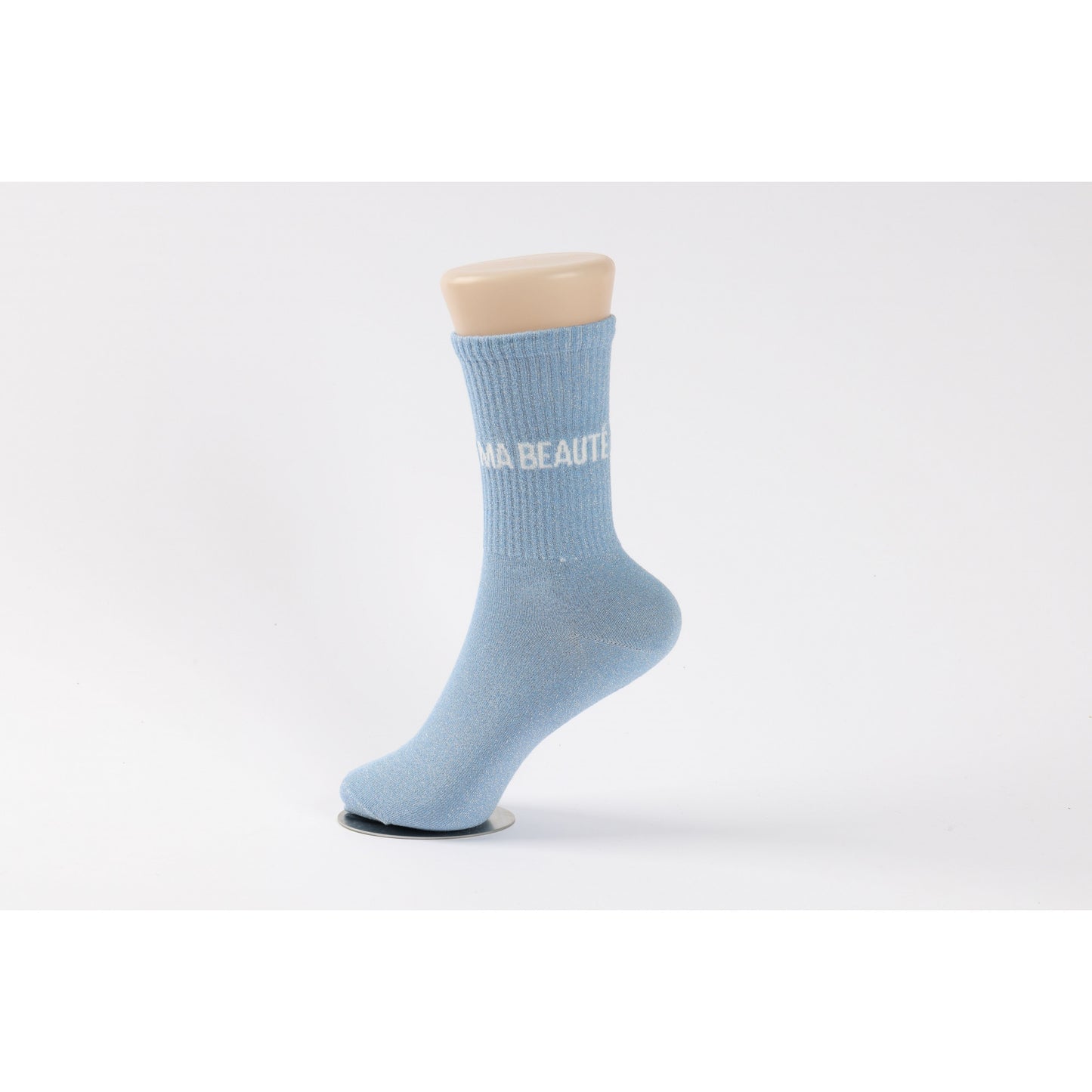 Chaussettes MA BEAUTÉ à Paillettes – Message Élégant & Tendre (36-42) JOY!