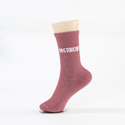 Chaussettes PAS TOUCHE ! à Paillettes – Message Fun & Affirmé (36-42) JOY!