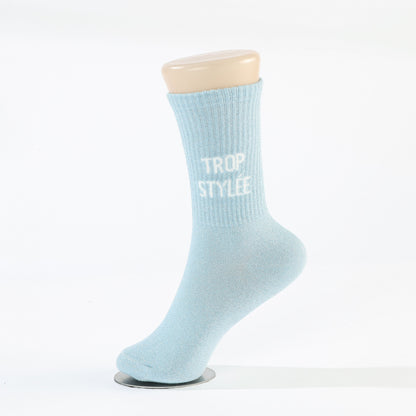 Chaussettes TROP STYLÉE à Paillettes – Message Mode & Tendance (36-42) JOY!