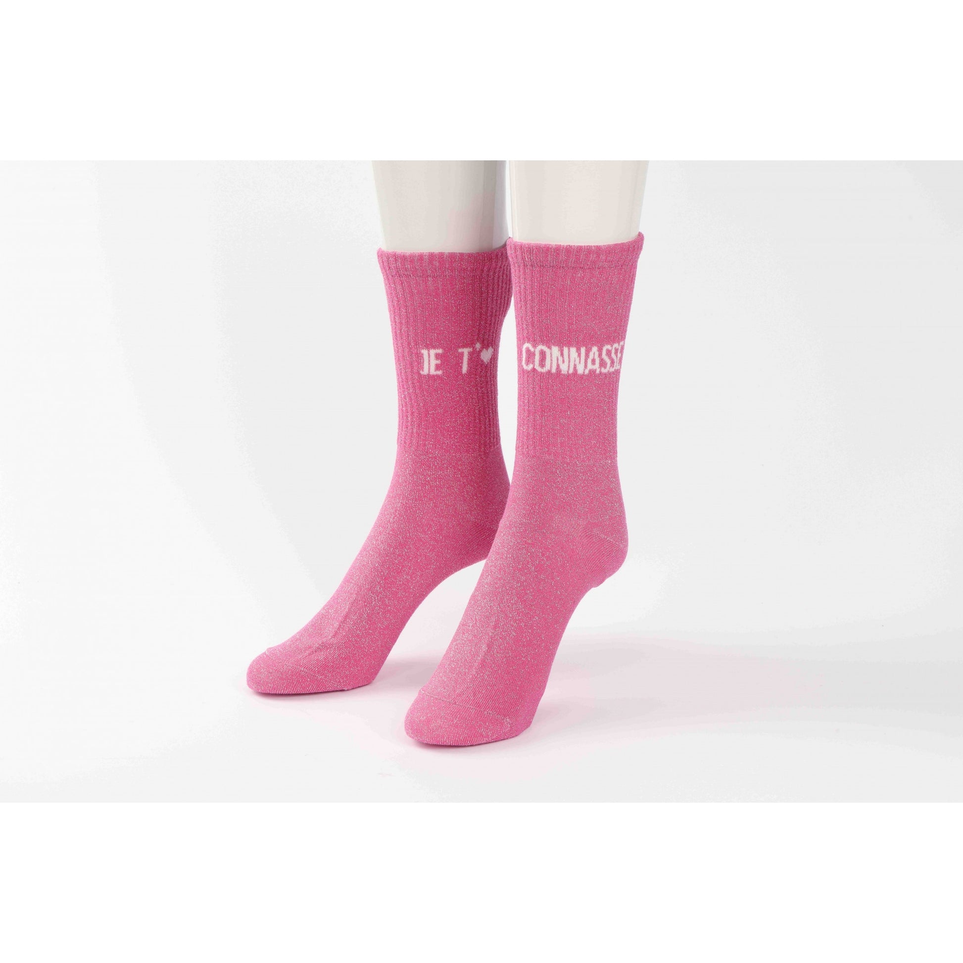 Chaussettes Dépareillées CONNASSE / JE T’AIME à Paillettes (36-42) JOY!