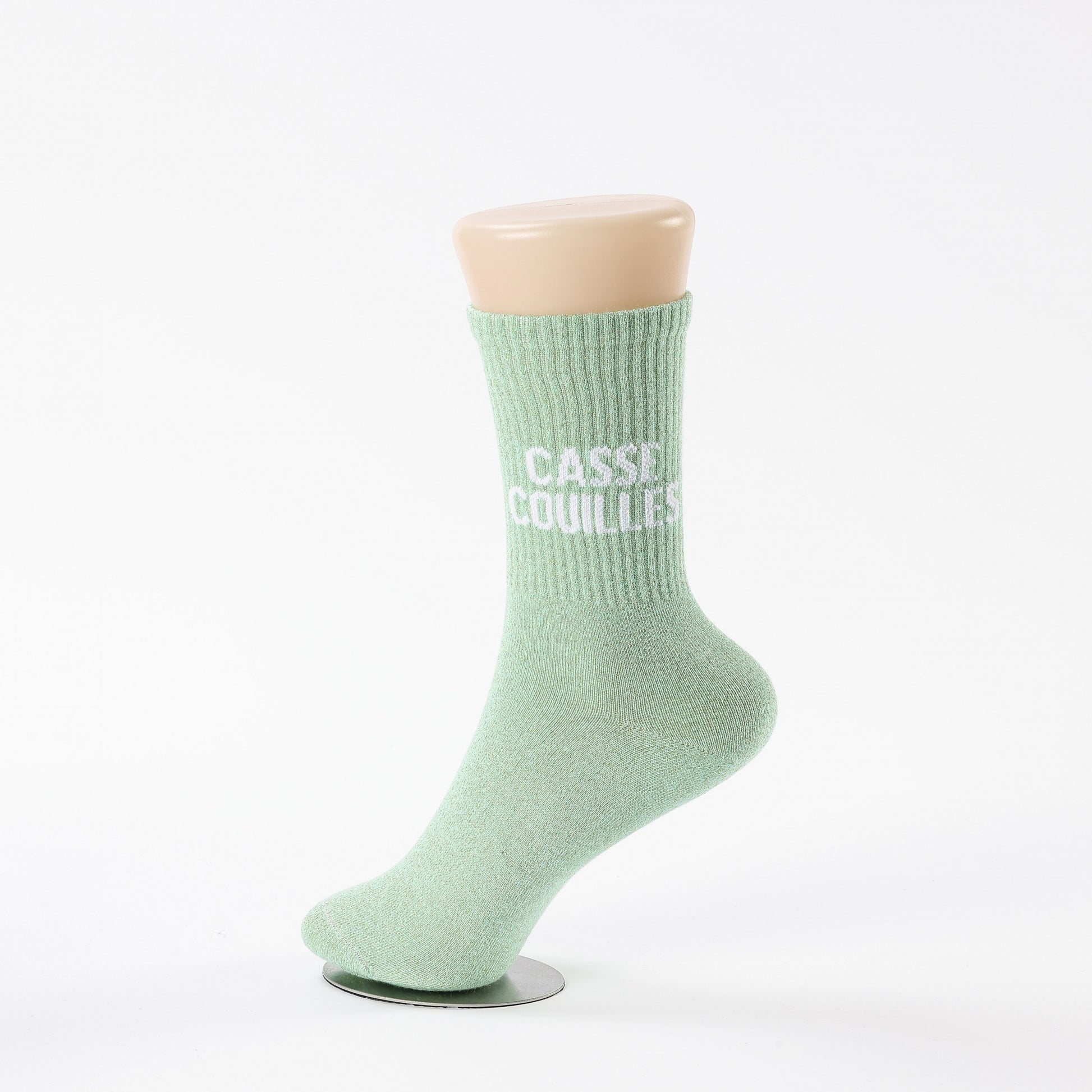 Chaussettes CASSE-COUILLES à Paillettes – Message Drôle & Assumé (36-42) JOY!
