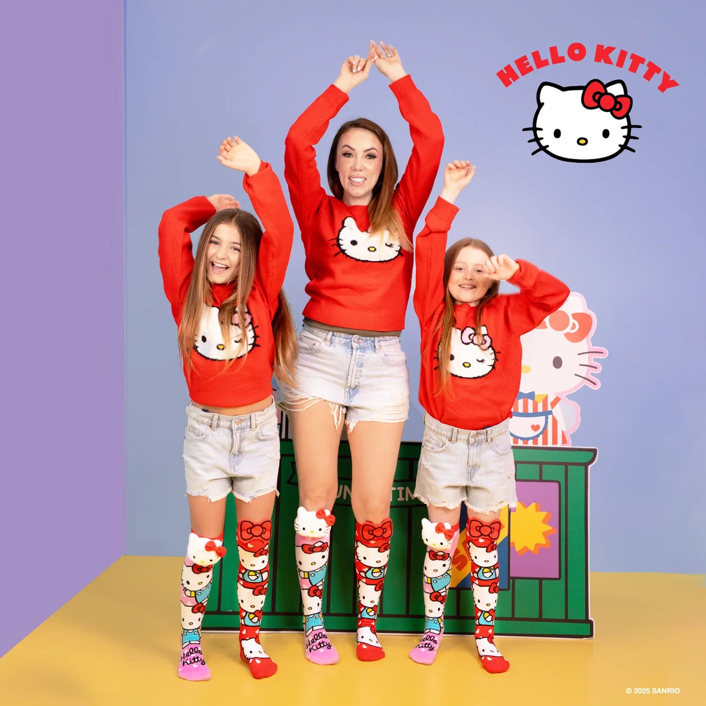 MADMIA – Chaussettes Hello Kitty 3D – Mi-bas dépareillés kawaii MADMIA
