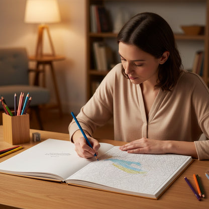 Idée cadeau créatif livre coloriage déco cosy