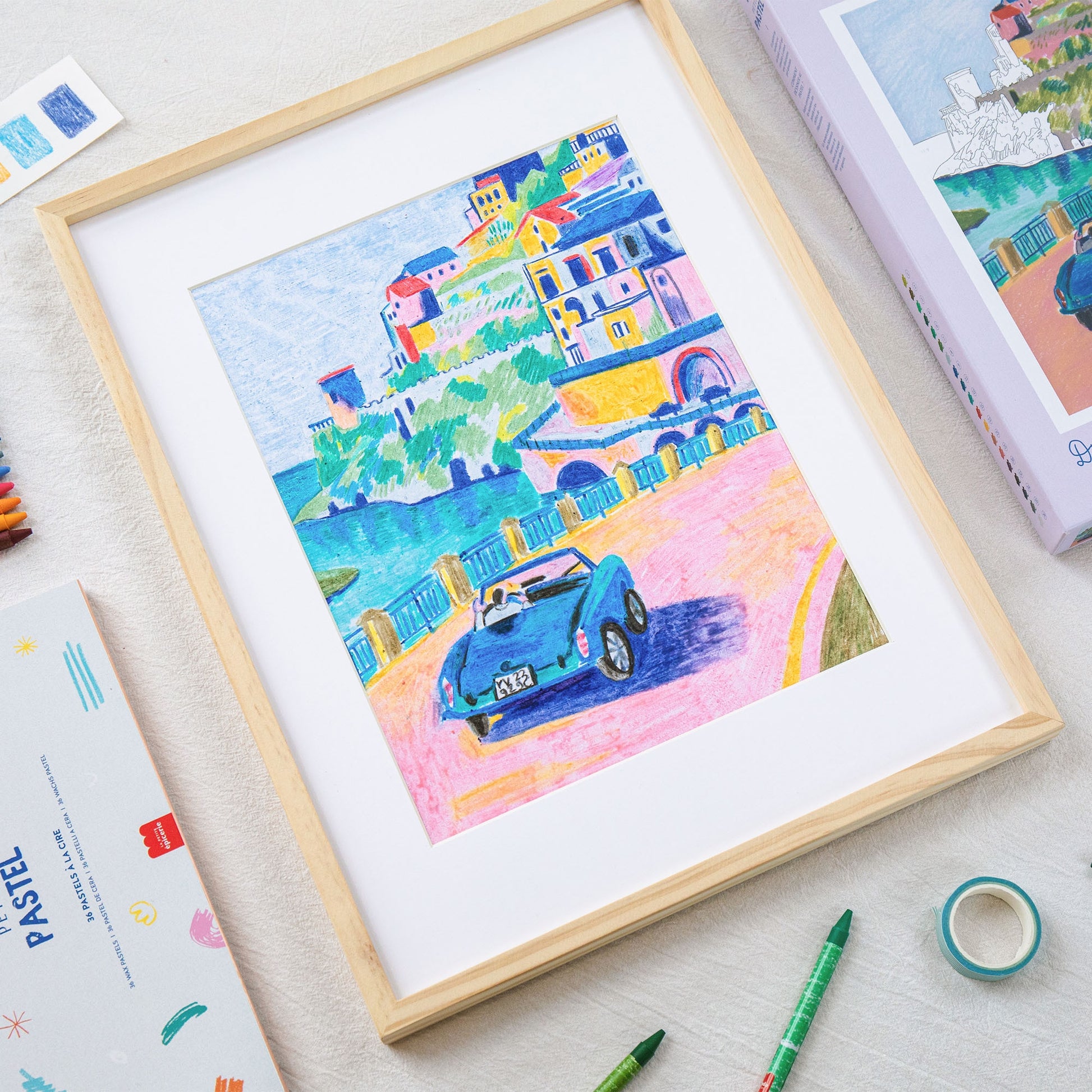 Illustration pastel par numéro Drive style contemporain