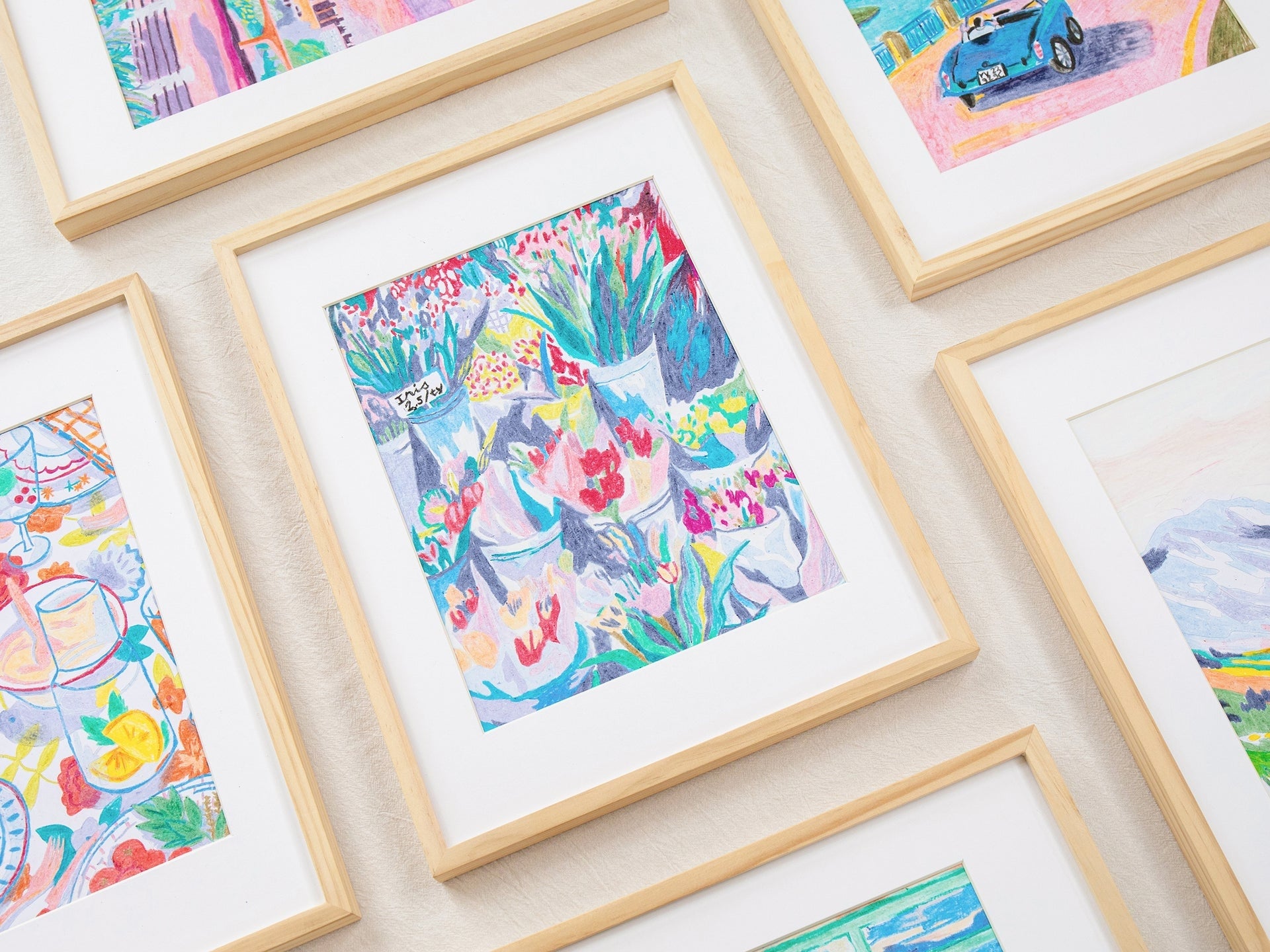 Illustration pastel par numéro Holland Bloom inspiration florale