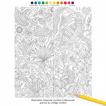 Coloriages mystères Tropiques – Livre de coloriage créatif Edition Marabout Editions Marabout